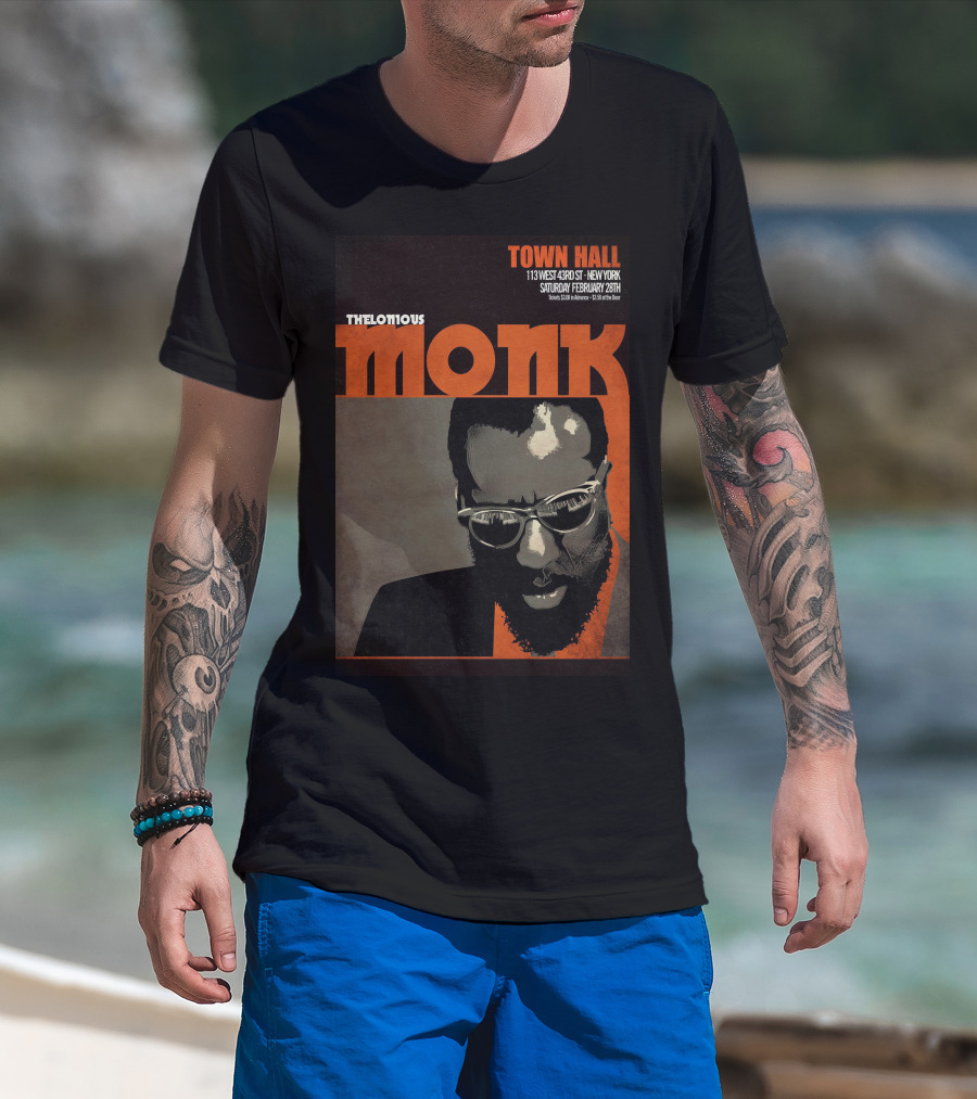 Thelonious Monk Town Hall New York February Concert T-Shirt