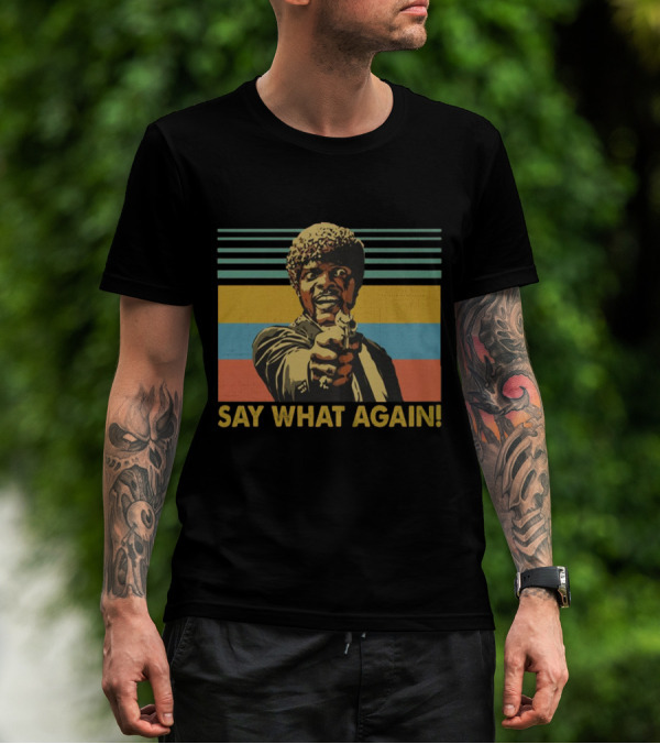 Vintage Pop Art Style Say What Again Retro Character T-Shirt