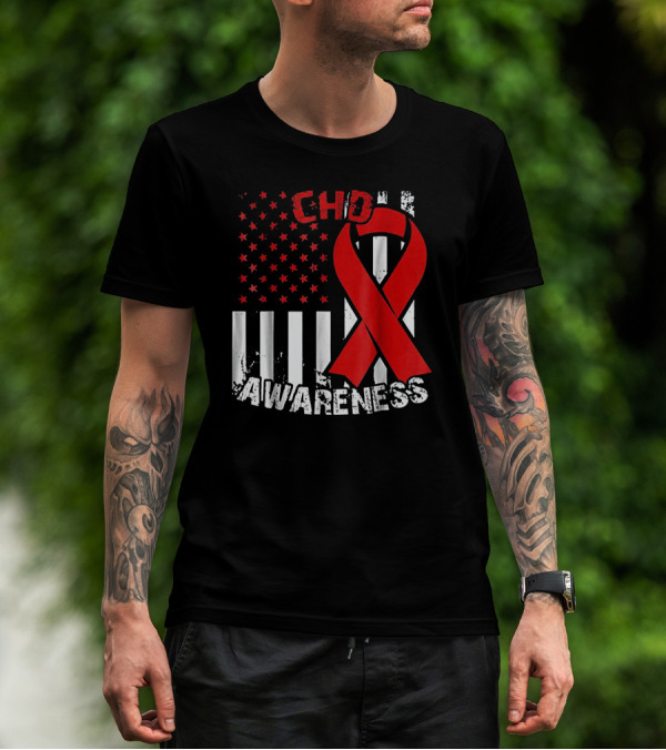 CHD Awareness Congenital Heart Defect Survivor Ribbon T-Shirt