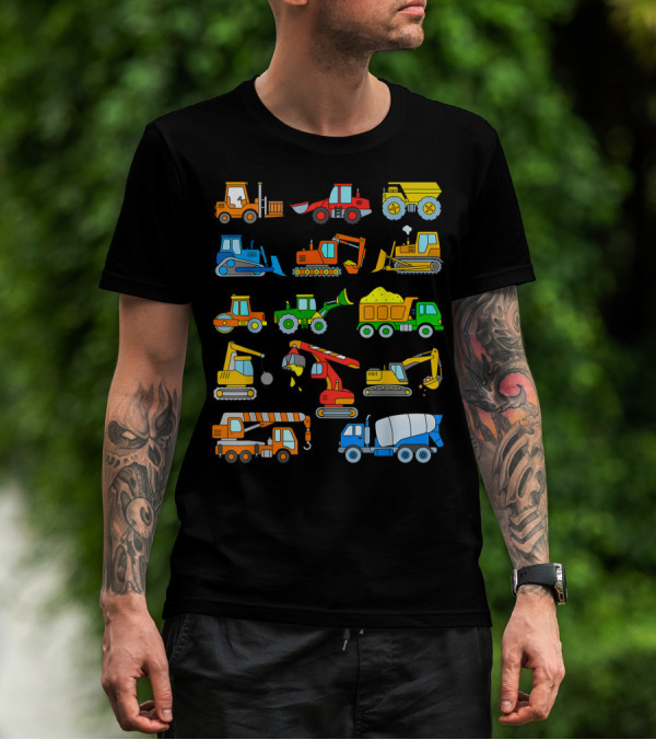 Construction Vehicles And Equipment Collection T-Shirt