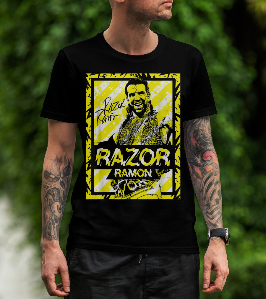 Razor Ramon Signature Yellow Stripes T-Shirt