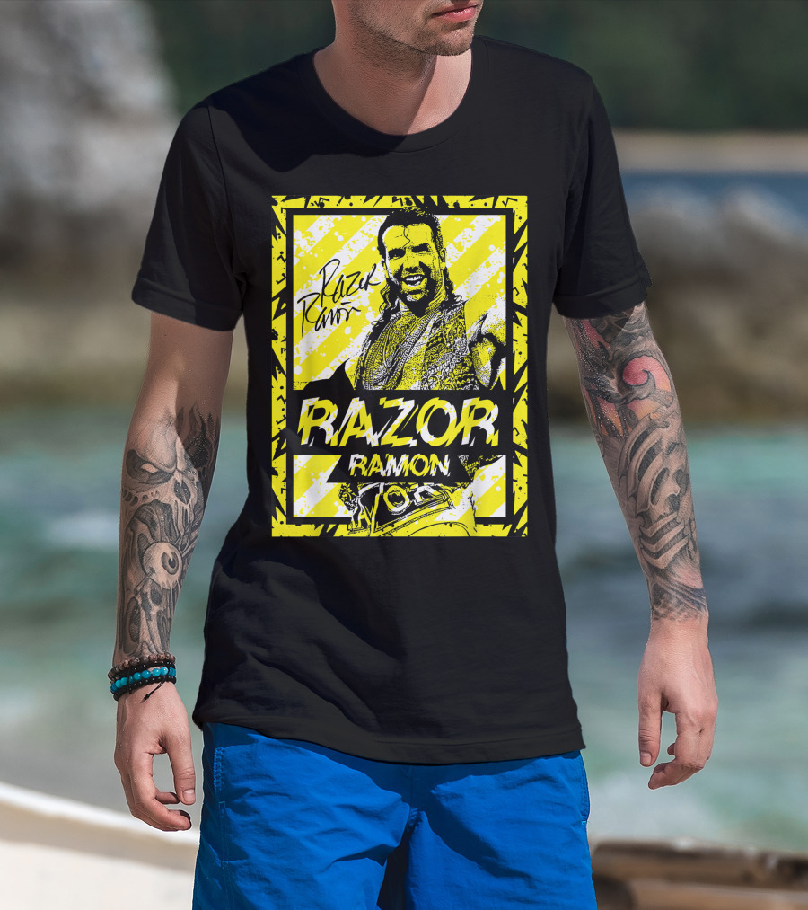 Razor Ramon Signature Yellow Stripes T-Shirt