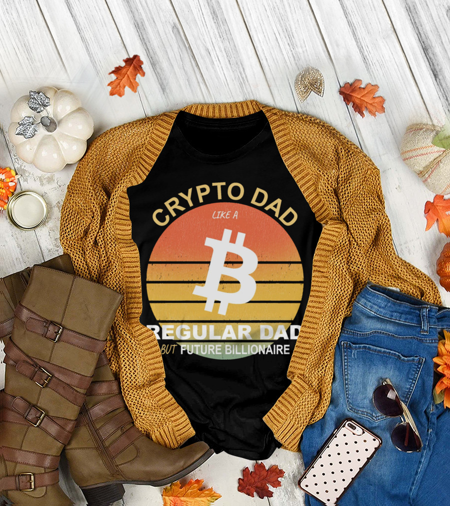 Crypto Dad Like a Regular Dad But Future Billionaire T-Shirt
