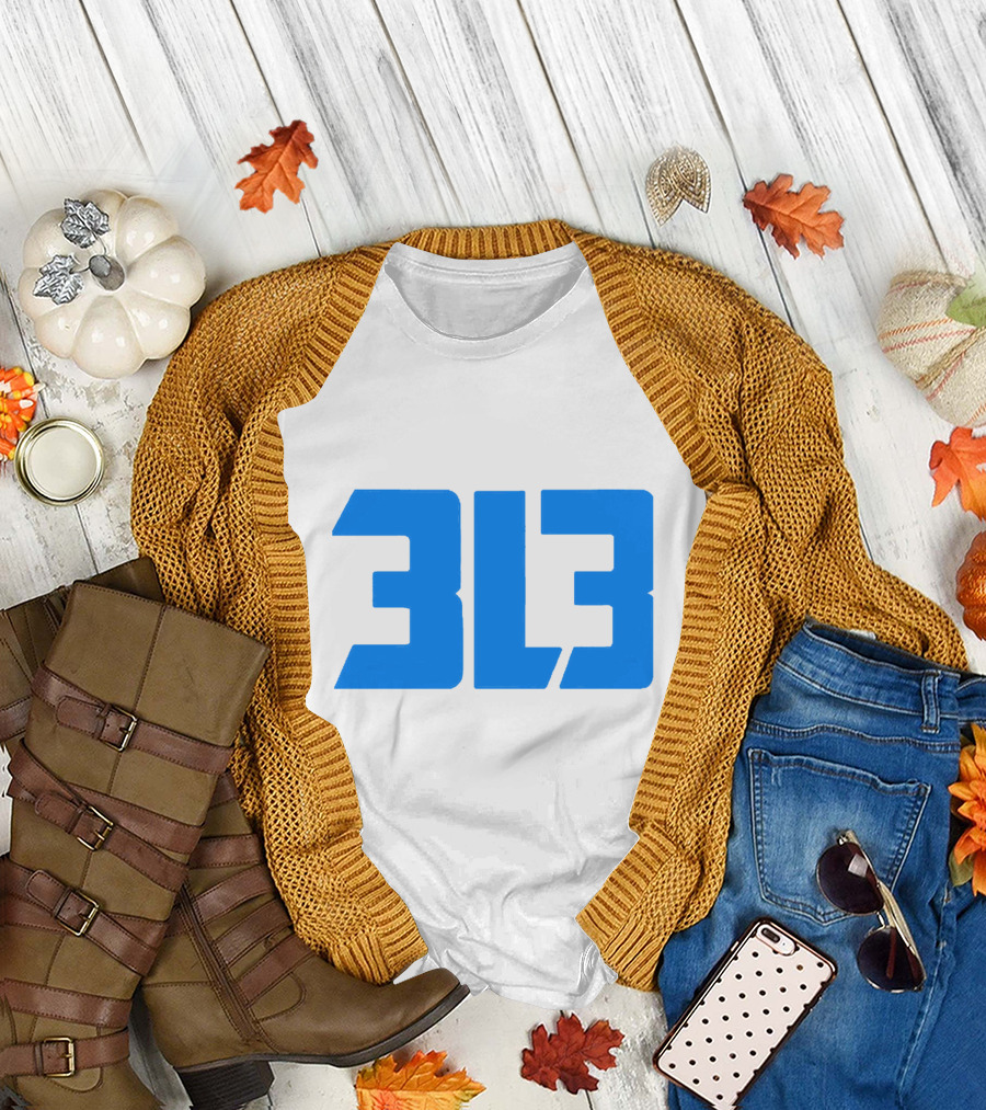 Detroit Lions 313 Bold Blue T-Shirt