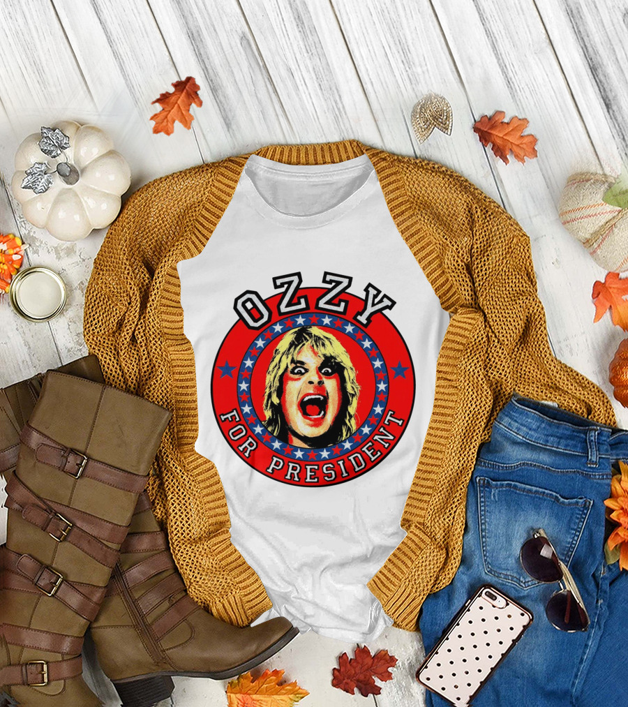 Ozzy for President Red Star Circle T-Shirt