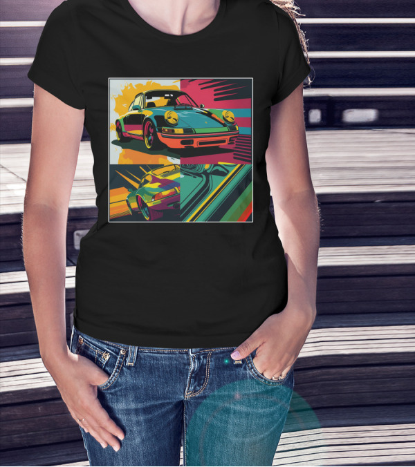 Porsche 911 Vibrant Neon Pop T-Shirt