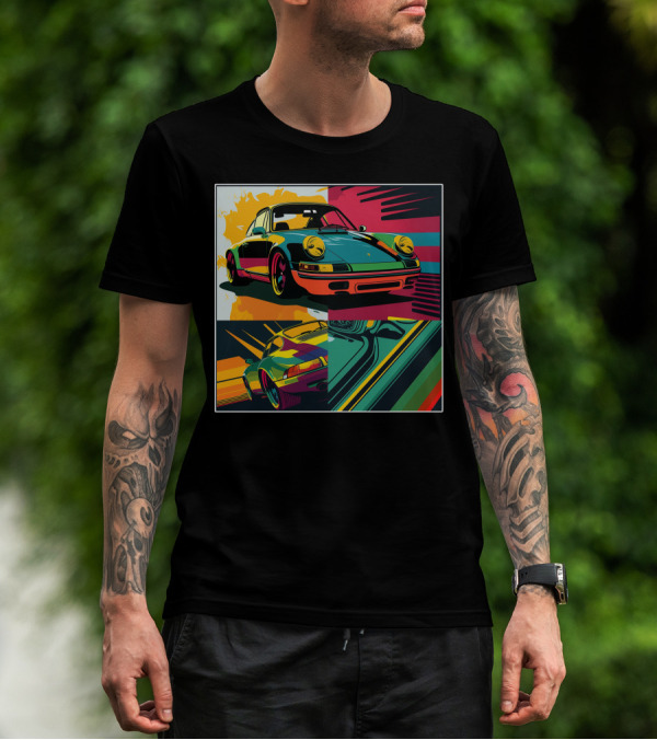 Porsche 911 Vibrant Neon Pop T-Shirt