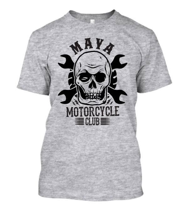 Maya Motorcycle Club Skull Wrench T-Shirt