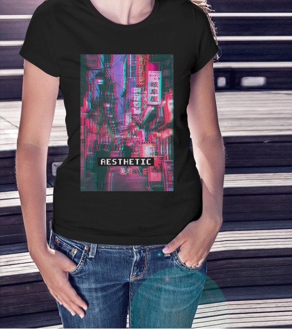 Aesthetic Vaporwave Japan Neon Street 美的 T-Shirt