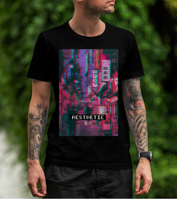 Aesthetic Vaporwave Japan Neon Street 美的 T-Shirt