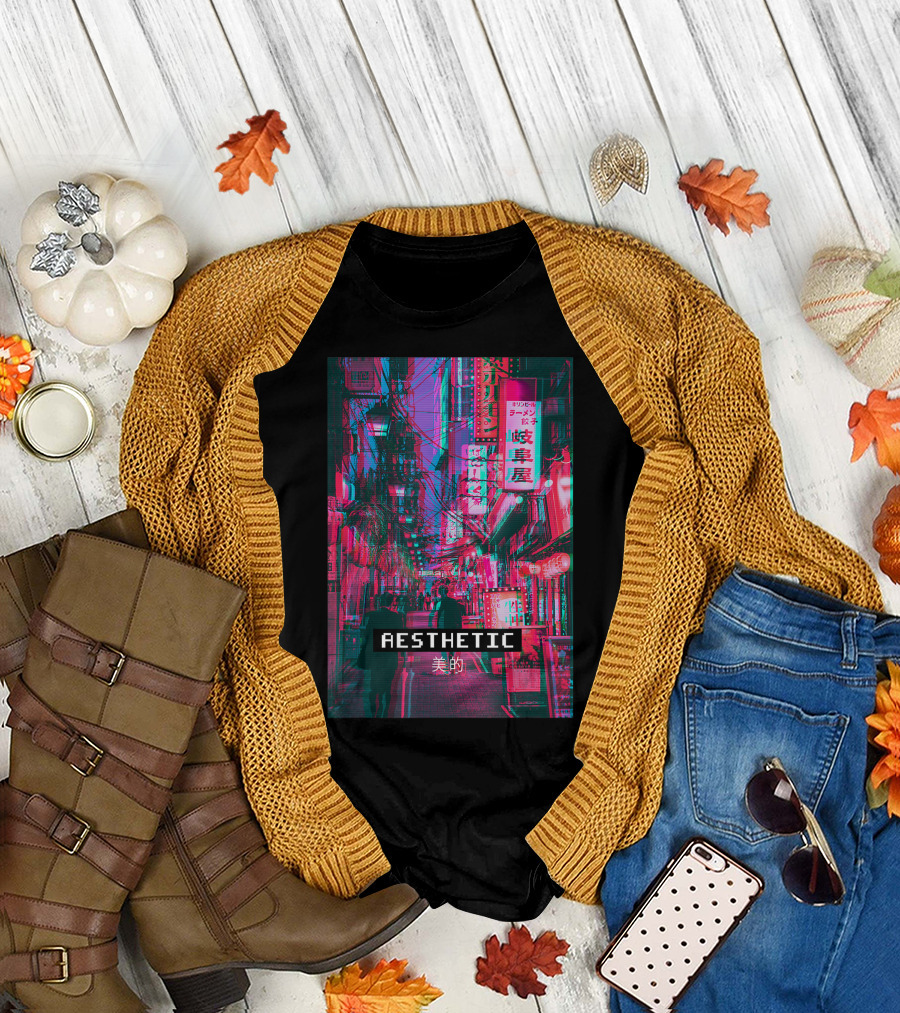 Aesthetic Vaporwave Japan Neon Street 美的 T-Shirt