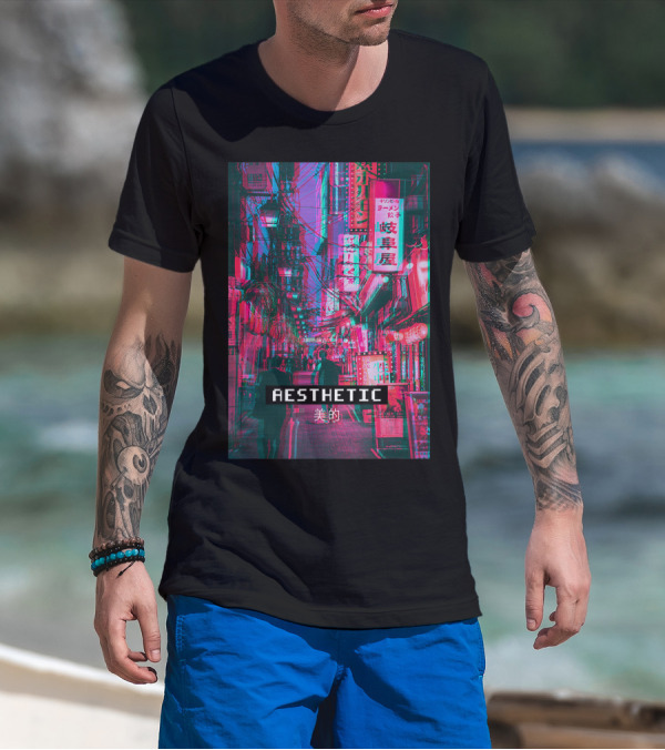Aesthetic Vaporwave Japan Neon Street 美的 T-Shirt