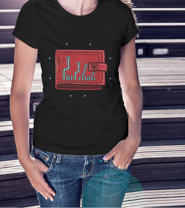 Blockchain Cryptocurrency Wallet Design HODL T-Shirt