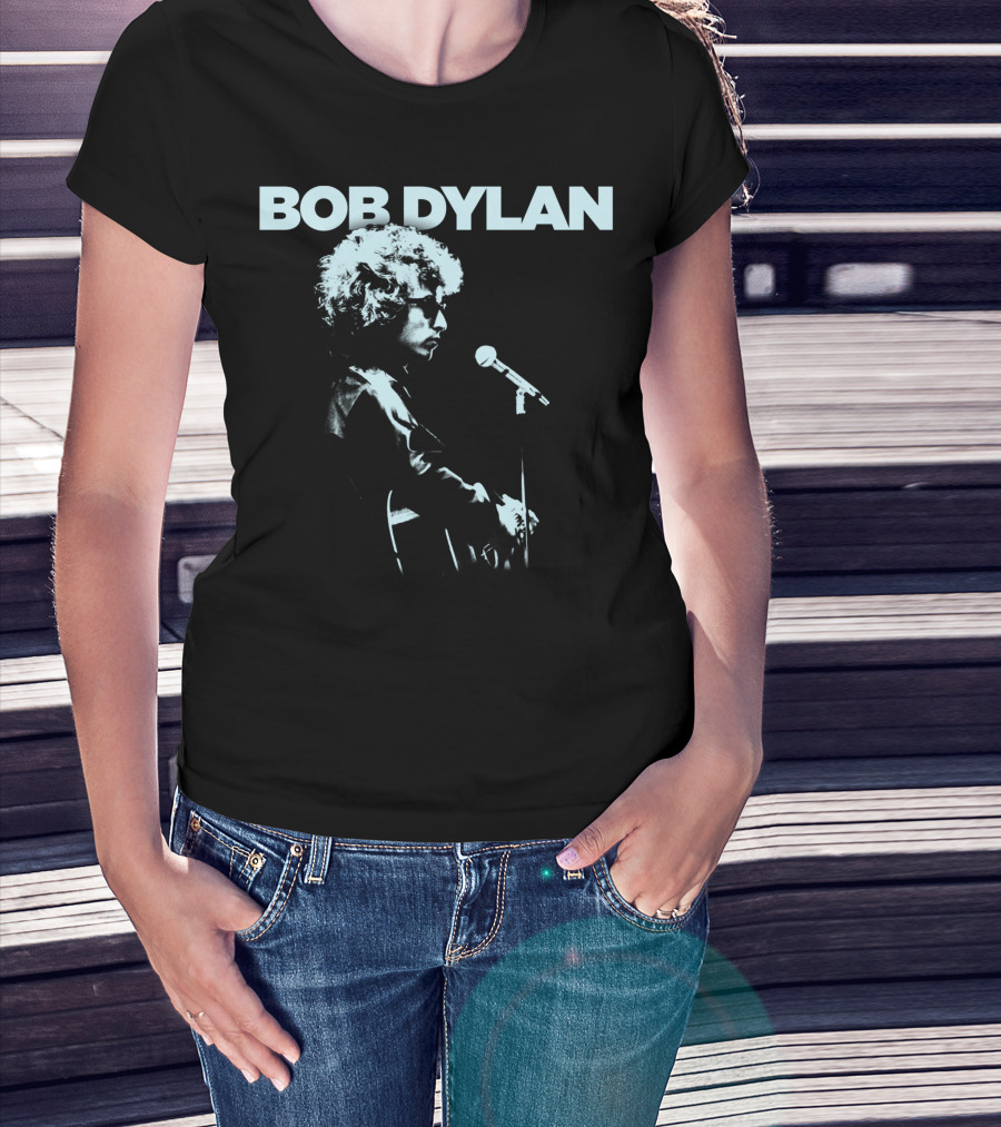 Bob Dylan Profile Microphone T-Shirt