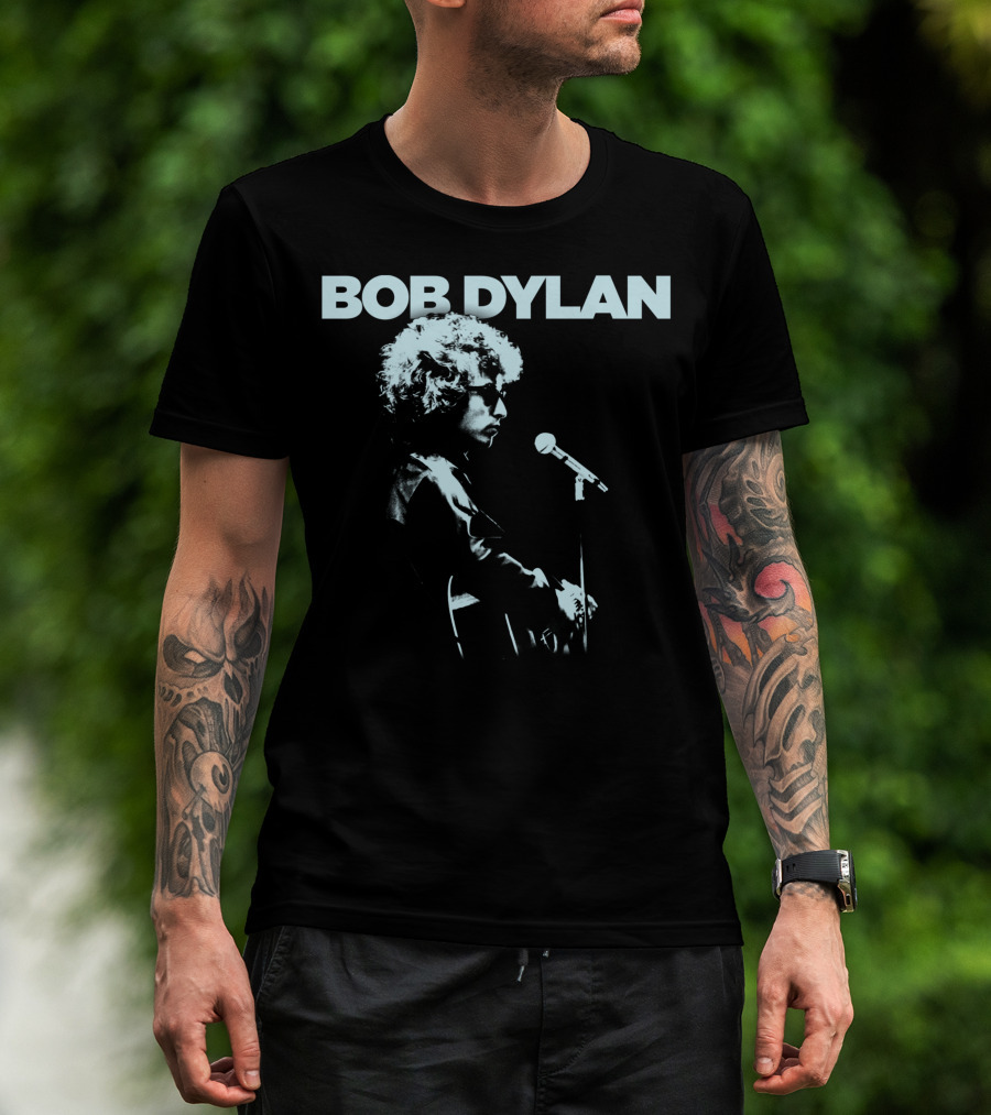 Bob Dylan Profile Microphone T-Shirt
