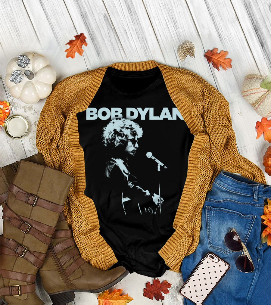 Bob Dylan Profile Microphone T-Shirt