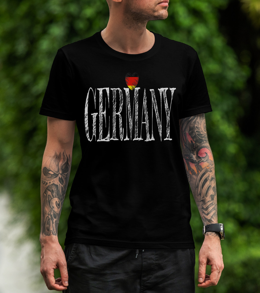 Cool Germany Heart Flag Germany T-Shirt