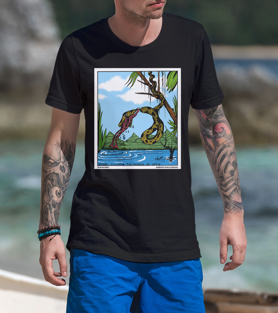 Born Civilized The Science Of Life Dont Give Up Frog Snake Reptile T-Shirt