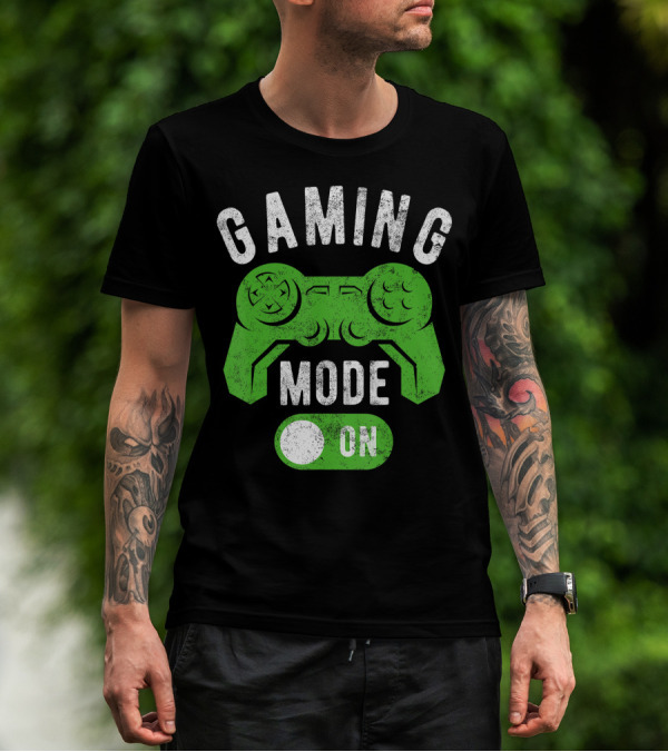 Gaming Mode On Gamer Life Cool Gamer Controller T-Shirt