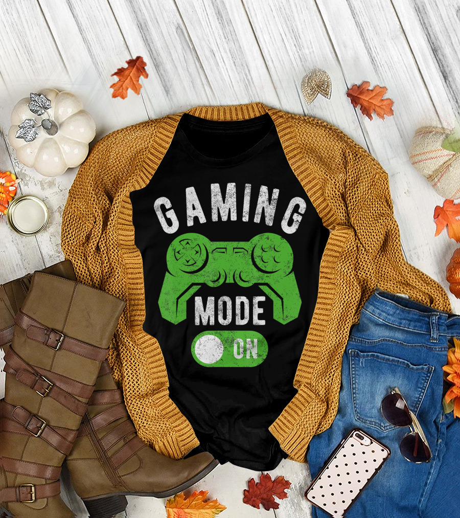 Gaming Mode On Gamer Life Cool Gamer Controller T-Shirt