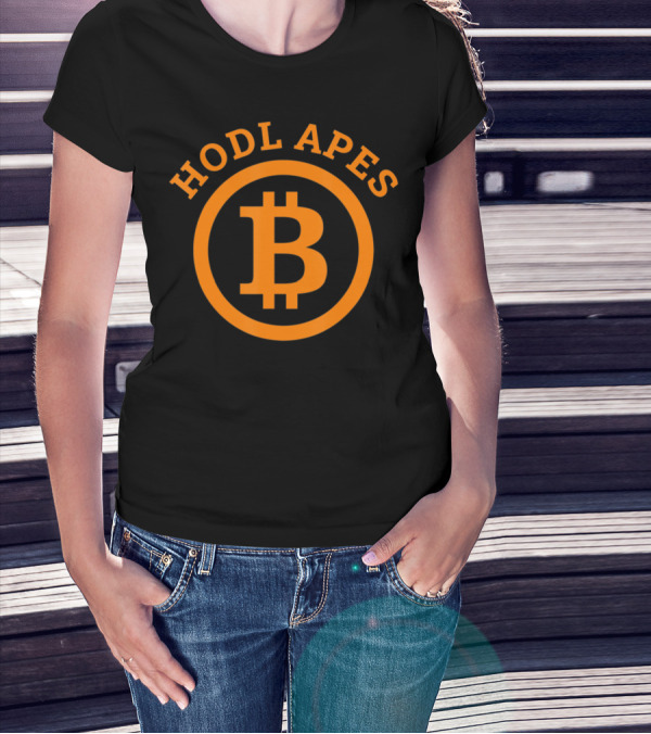 Hodl Apes Bitcoin Crypto Millionaire Plan Freedom Iconic T-Shirt