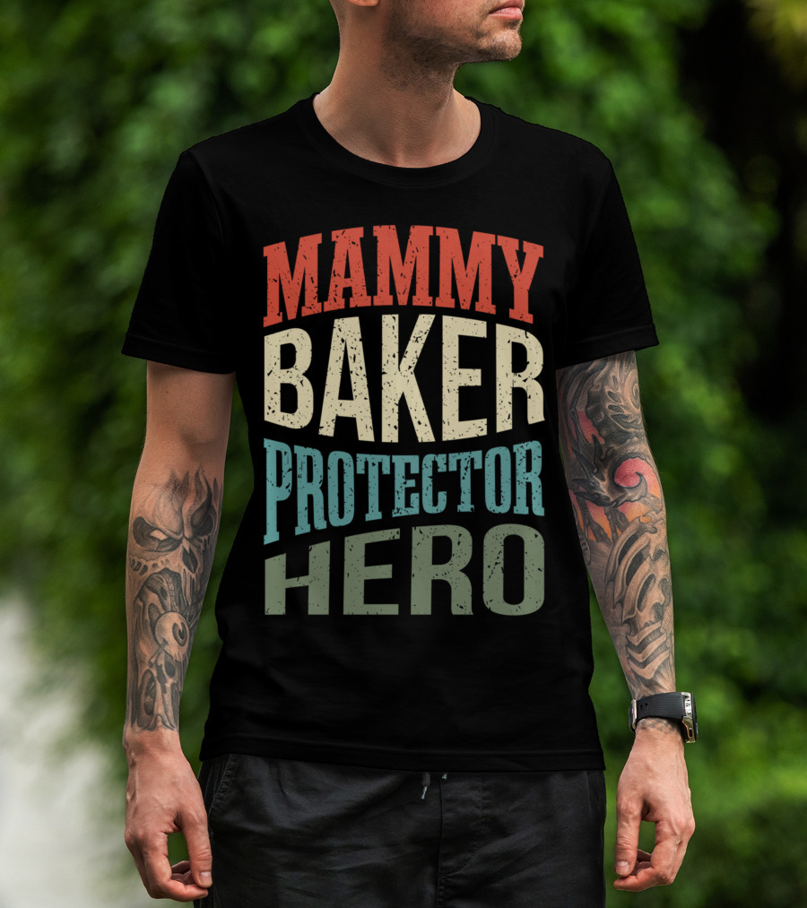 Mammy Baker Protector Hero Mom Profession Superhero Baker T-Shirt