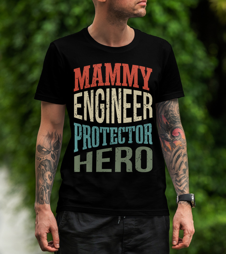 Mammy Engineer Protector Hero Mom Superhero T-Shirt