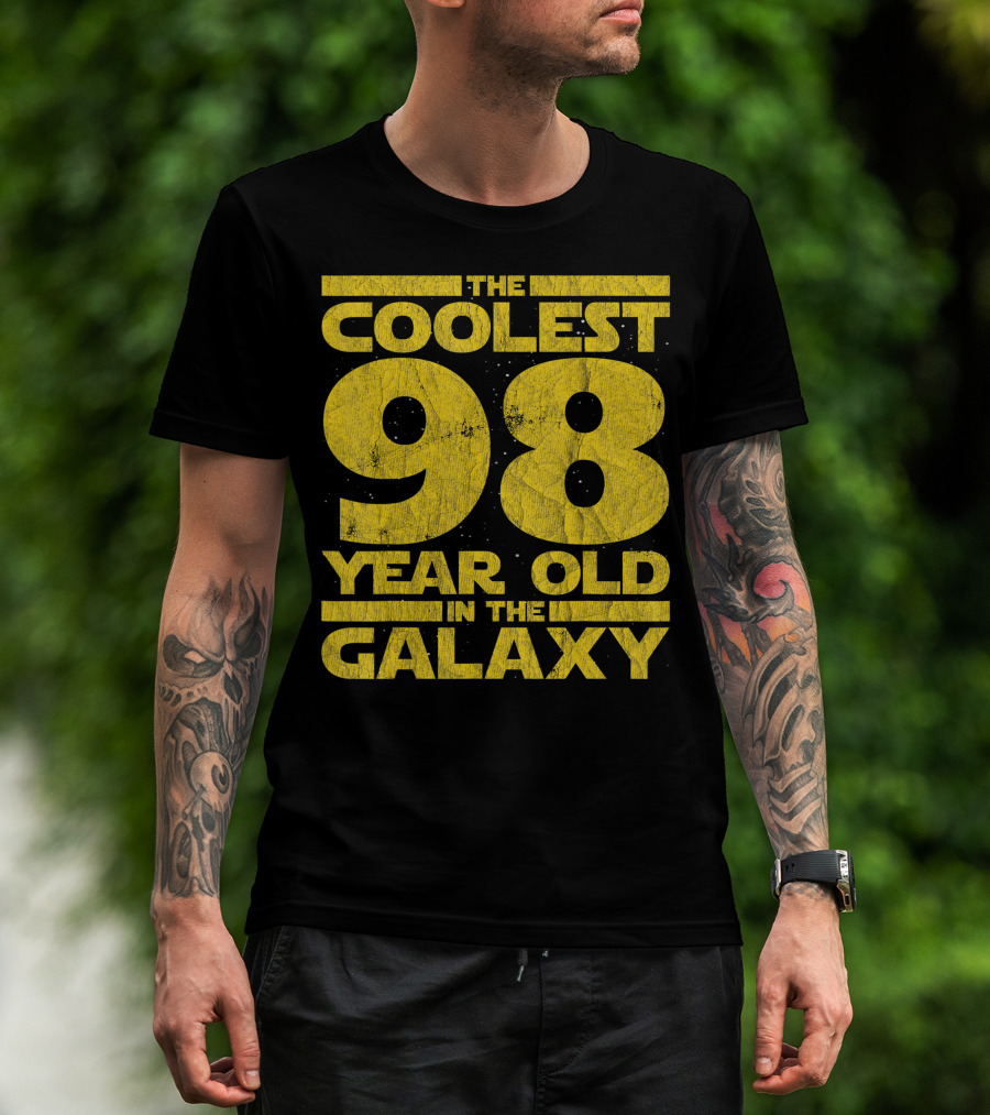 The Coolest 98 Year Old In The Galaxy Sci Fi 1923 Mens Womens Birthday T-Shirt