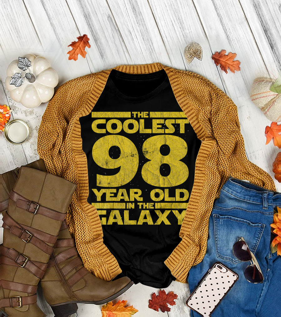 The Coolest 98 Year Old in the Galaxy Sci Fi 1923 Mens Womens Birthday T-Shirt