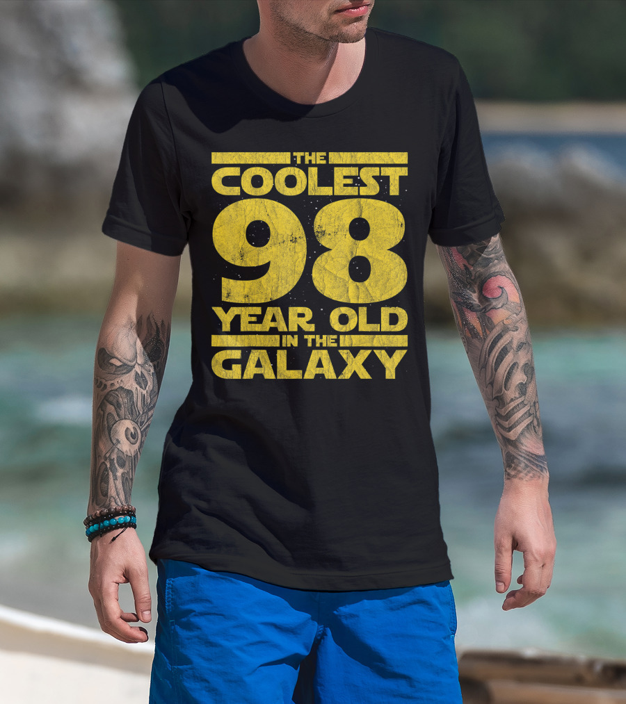 The Coolest 98 Year Old In The Galaxy Sci Fi 1923 Mens Womens Birthday T-Shirt