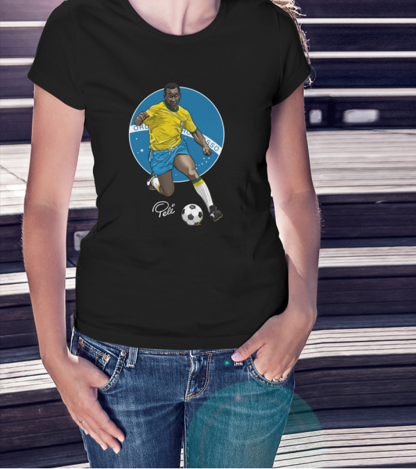 Pele Soccer Brazil Player Ordem E Progresso T-Shirt