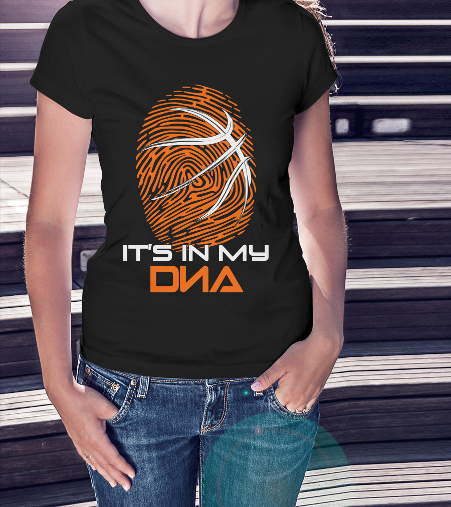 Basketball It's In My DNA Fingerprint Basketball Lines T-Shirt