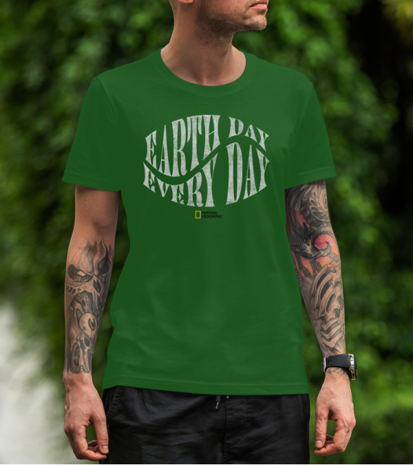 National Geographic Earth Day Every Day Environmental Awareness T-Shirt