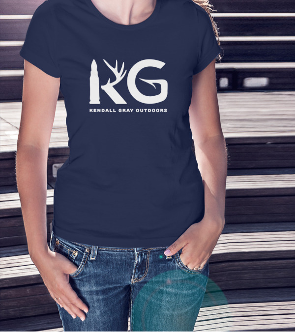 KG Signature Kendall Gray Outdoors Branding Hunt Bullet Antler T-Shirt