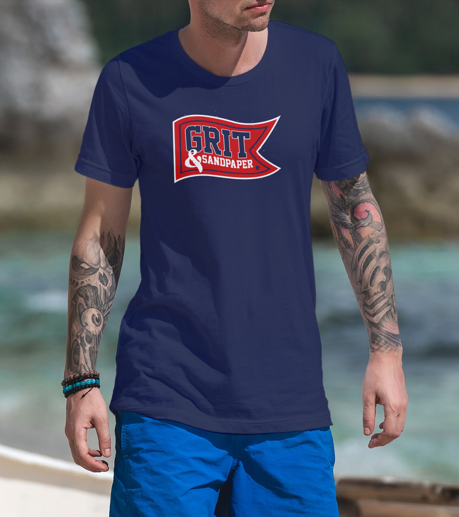 Grit And Sandpaper Red Flag Banner T-Shirt