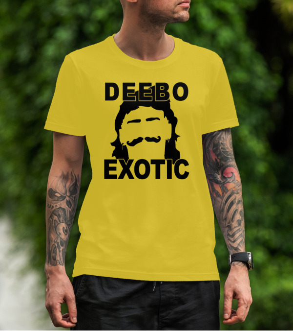 DEEB0 EX0TIC Μullet Mustache T-Shirt