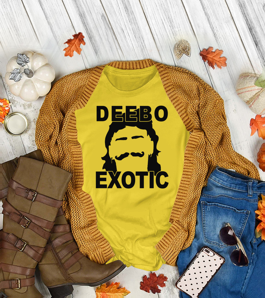 DEEB0 EX0TIC Μullet Mustache T-Shirt