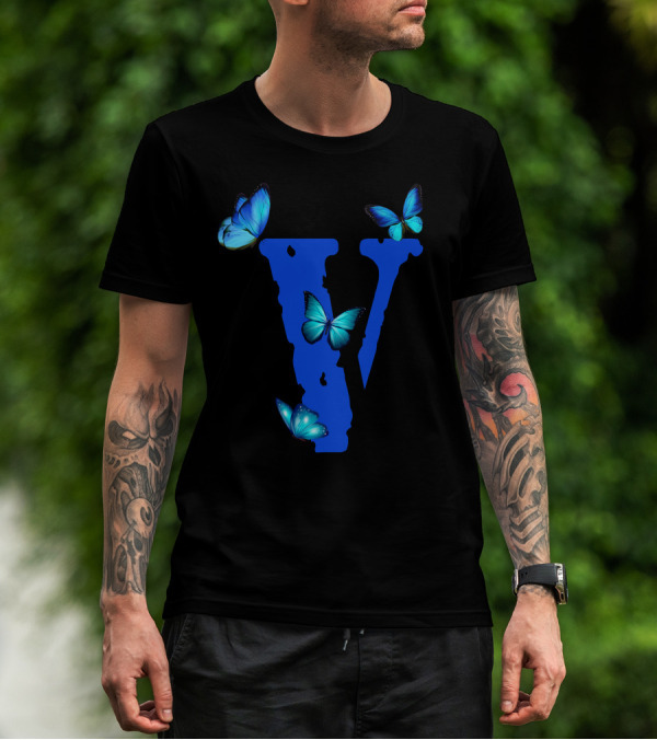 Vlone V Blue Butterfly Collection T-Shirt