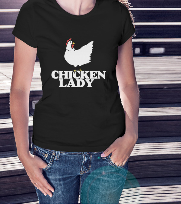 Chicken Lady White Hen T-Shirt