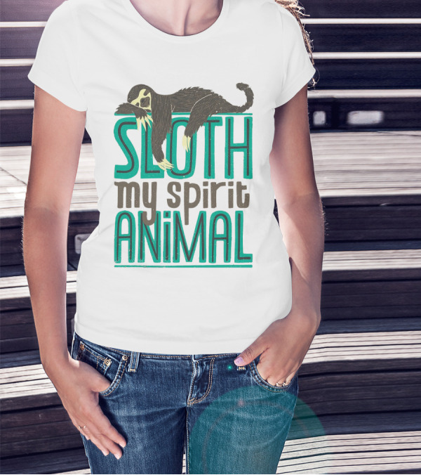 Sloth Sloth My Spirit Animal Relaxed Creature T-Shirt