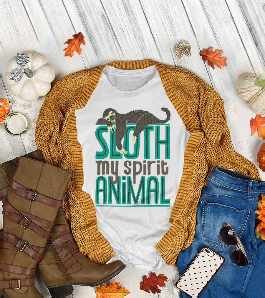 Sloth Sloth My Spirit Animal Relaxed Creature T-Shirt