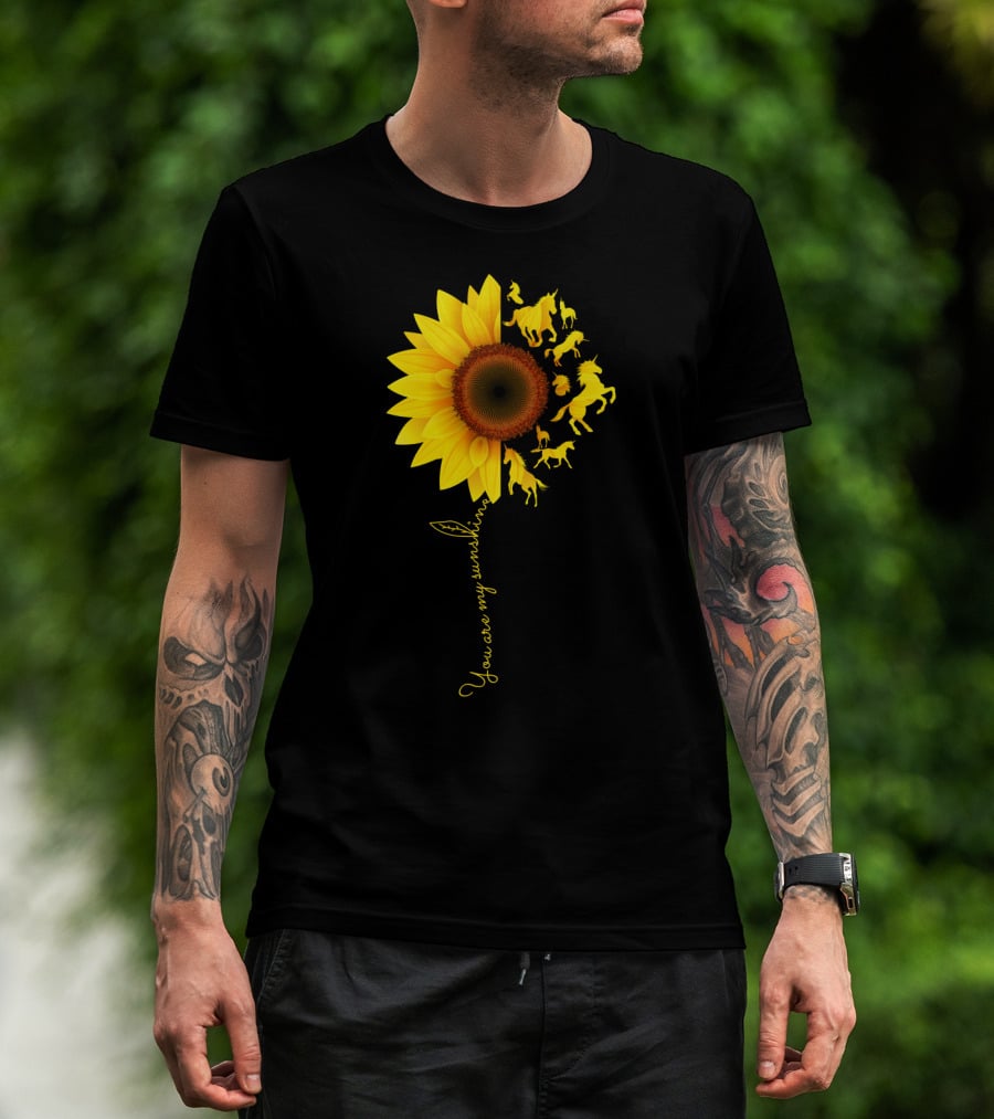You Are My Sunshine Unicorn Sunflower Whimsy T-Shirt