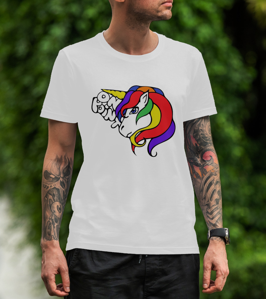 Rainbow Mane On Point Unicorn T-Shirt