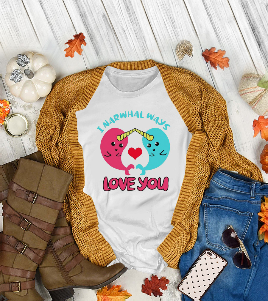 I Narwhal Ways Love You Kawaii Ocean Arctic Heart T-Shirt