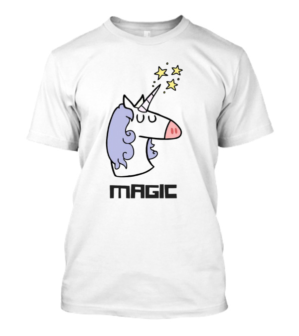 Magic Unicorn With Stars Floating Above Horn T-Shirt
