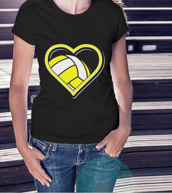 Heart-Shaped Volleyball Passion T-Shirt