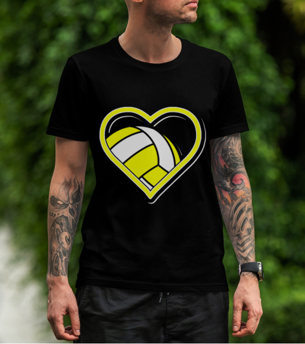Heart-Shaped Volleyball Passion T-Shirt