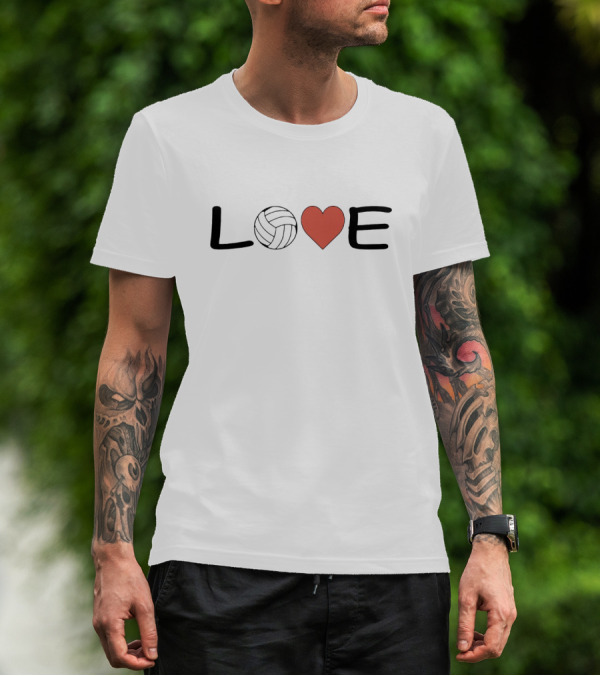 Volleyball Love Heartball T-Shirt