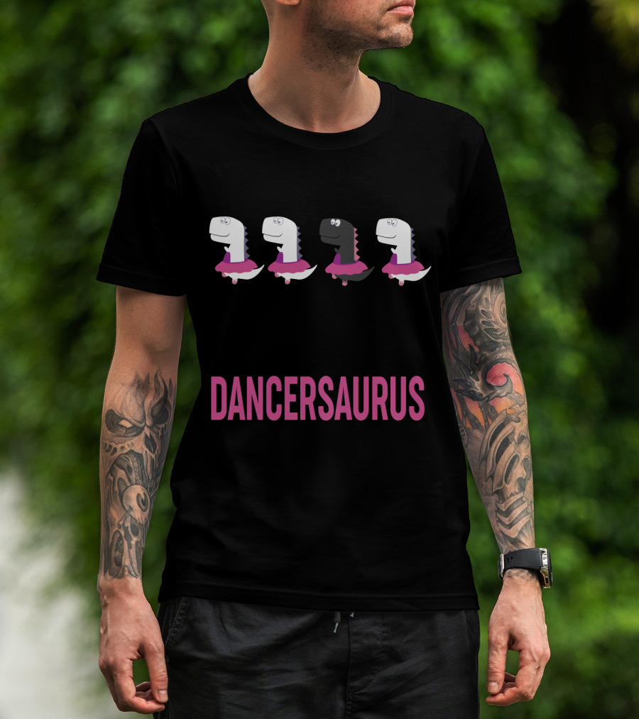 Ballet Dancersaurus T-Rex In Pink Tutus T-Shirt