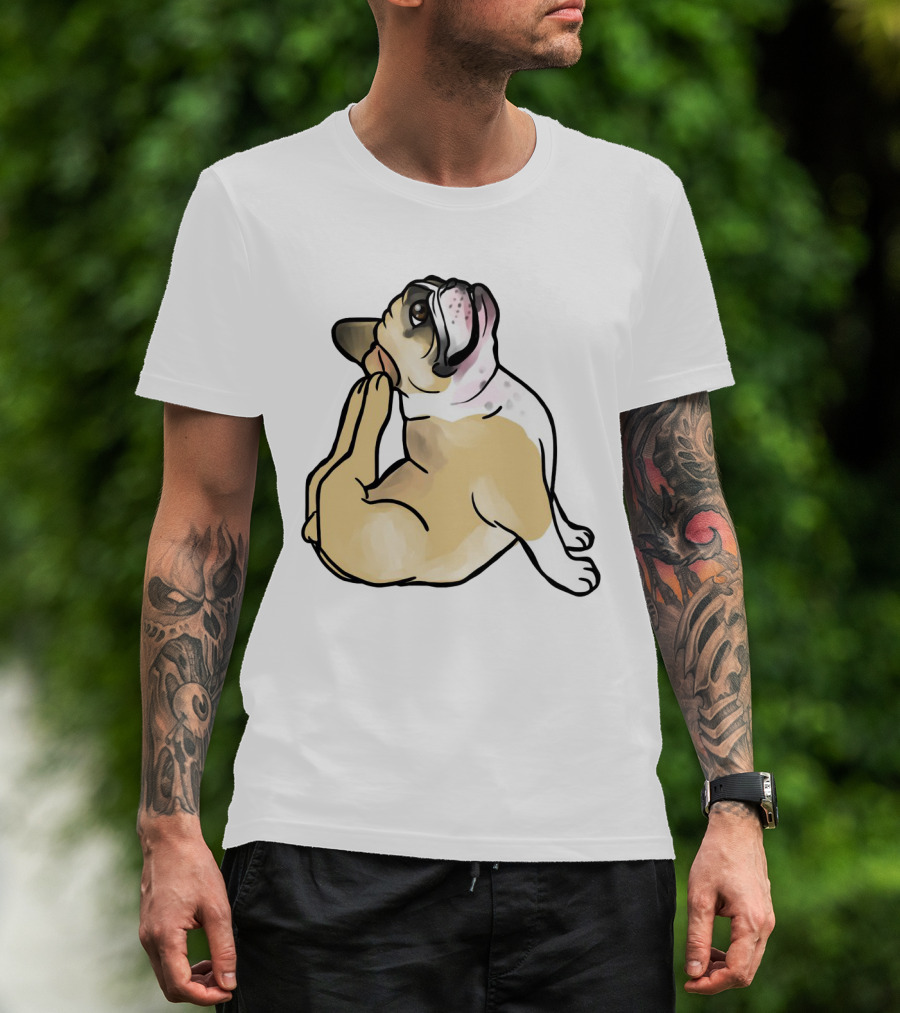 Bulldog Puppy Stretching In Full Cobra Pose T-Shirt
